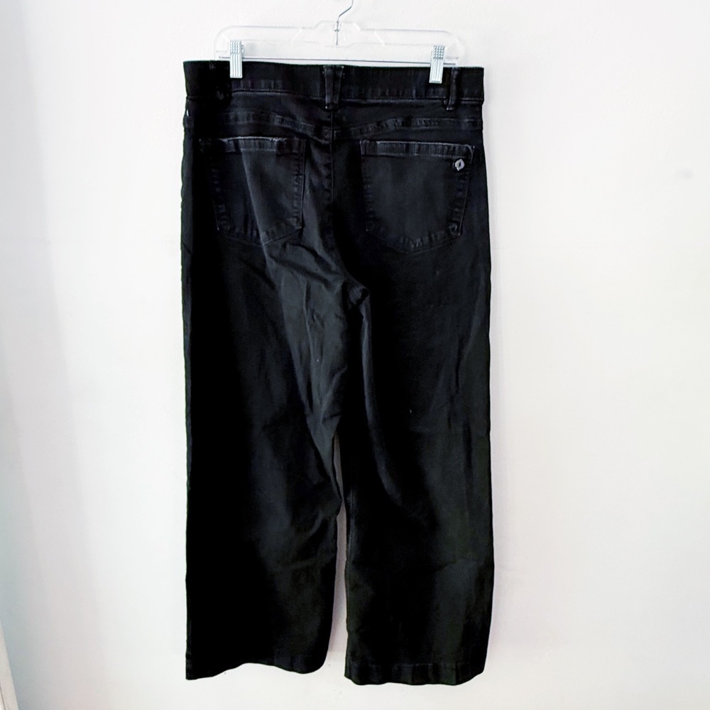Democracy Women Absolution Wide Leg Jeans Black High Rise Size 14 Grunge Casual - Picture 3 of 6